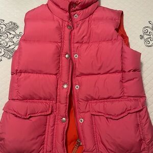 Pink J Crew Puffer Vest
